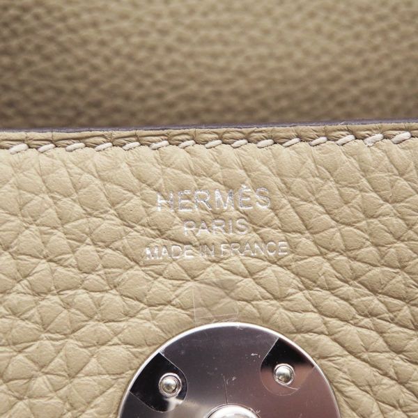エルメス ハンドバッグ リンディ26 ヴェルソ トレンチ/エトゥープ/シルバー金具 トリヨンクレマンス K刻印 HERMES 2way ショルダー