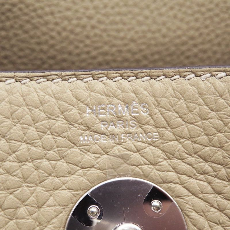 エルメス ハンドバッグ リンディ26 ヴェルソ トレンチ/エトゥープ/シルバー金具 トリヨンクレマンス K刻印 HERMES 2way ショルダー
