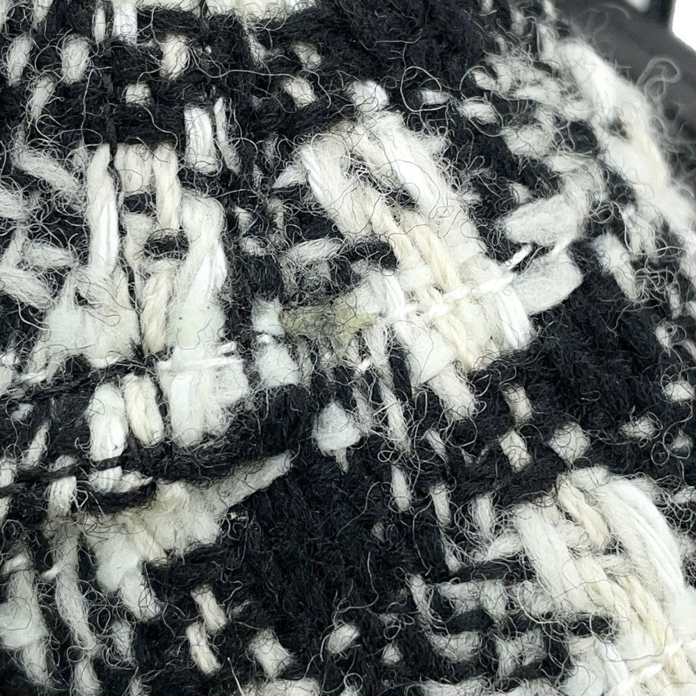 シャネル ショートブーツ ココマーク ツイード フェイクパール レディースサイズ38 G33823 CHANEL 靴 黒 白