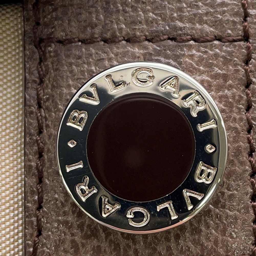 ブルガリ トートバッグ ロゴマニア キャンバス レザー BVLGARI バッグ