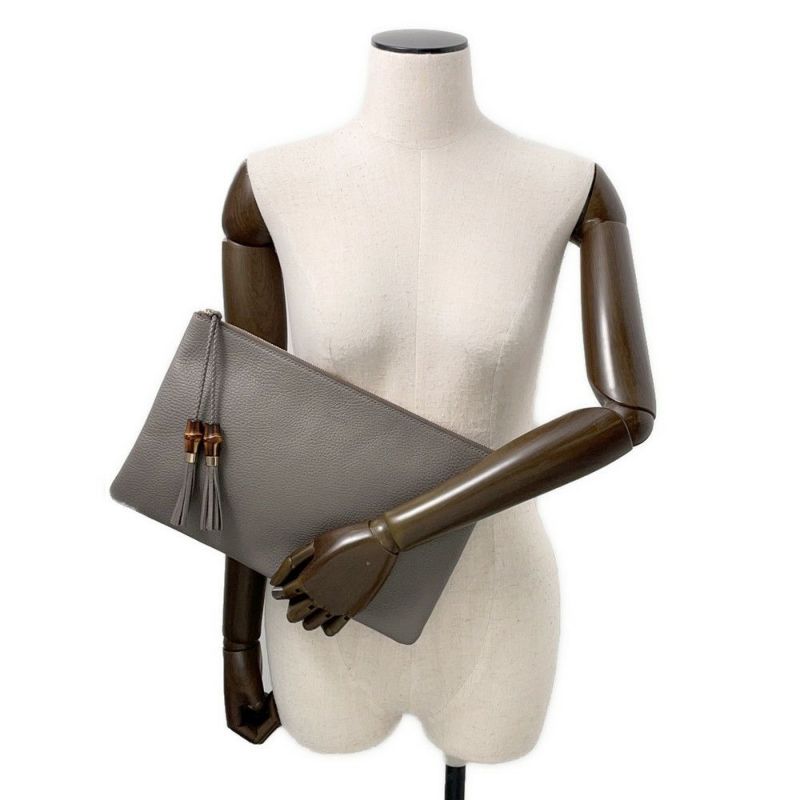 グッチ クラッチバッグ バンブータッセル レザー 449653 GUCCI バッグ メンズ アウトレット品