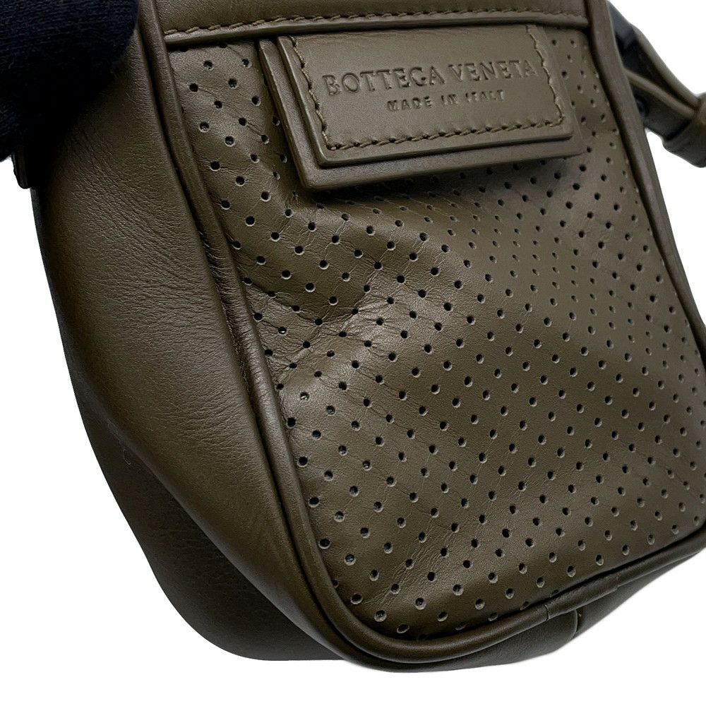ボッテガヴェネタ ショルダーバッグ レッジェーロ パンチング レザー 566214 BOTTEGA VENETA べルトバッグ