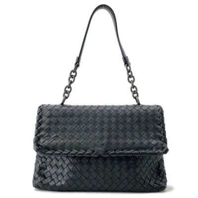 BOTTEGA VENETA 黒 レザー かごバッグ ボッテガ・ヴェネタ ショルダーバッグ レディース ブランド