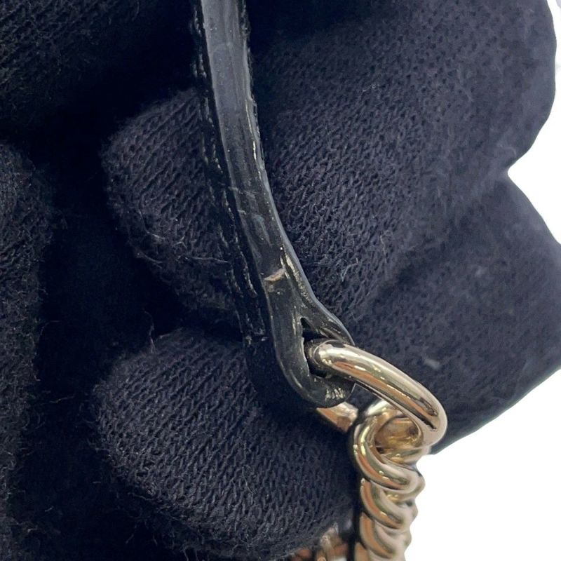 ジミーチュウ チェーンショルダーバッグ ロゴ レザー JIMMY CHOO バッグ 黒