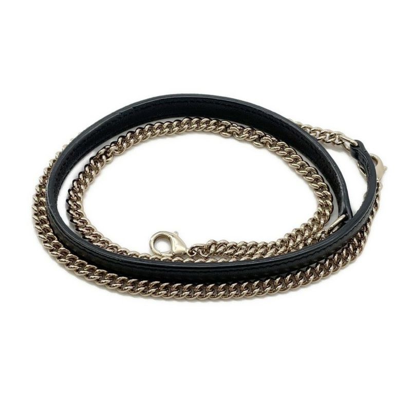 ジミーチュウ チェーンショルダーバッグ ロゴ レザー JIMMY CHOO バッグ 黒