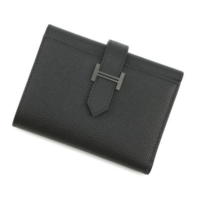 エルメス 三つ折り財布 ベアンコンビネ エトゥープ/ゴールド金具