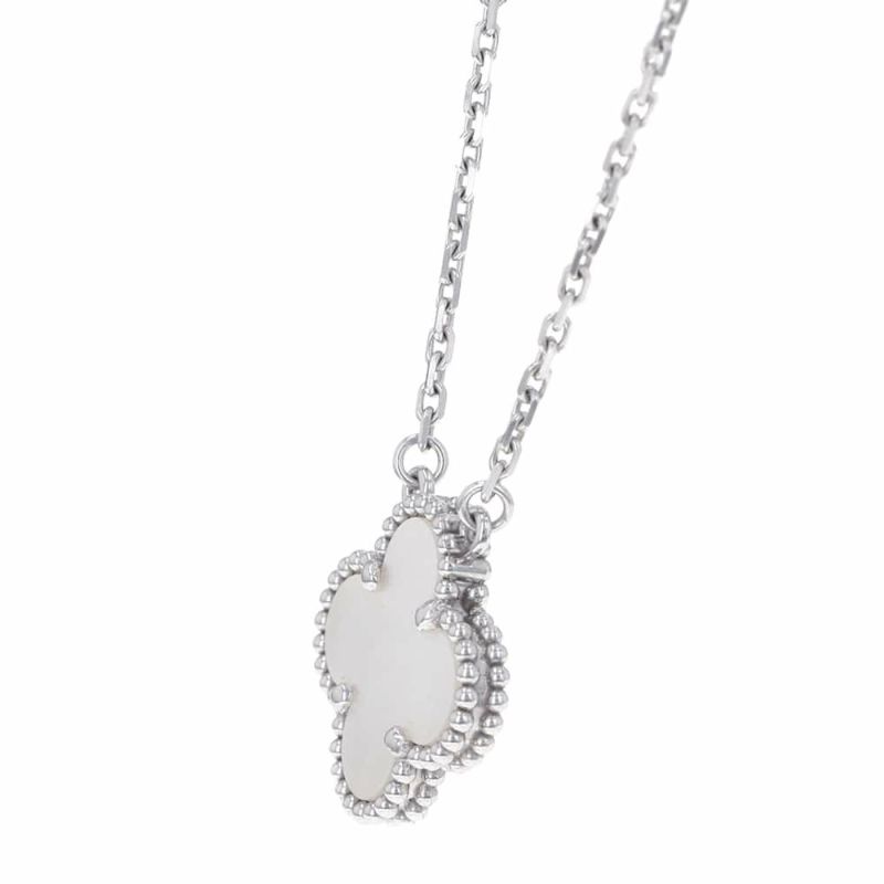 ヴァンクリーフ&アーペル ネックレス ヴィンテージアルハンブラ K18WG マザーオブパール VCARF48700