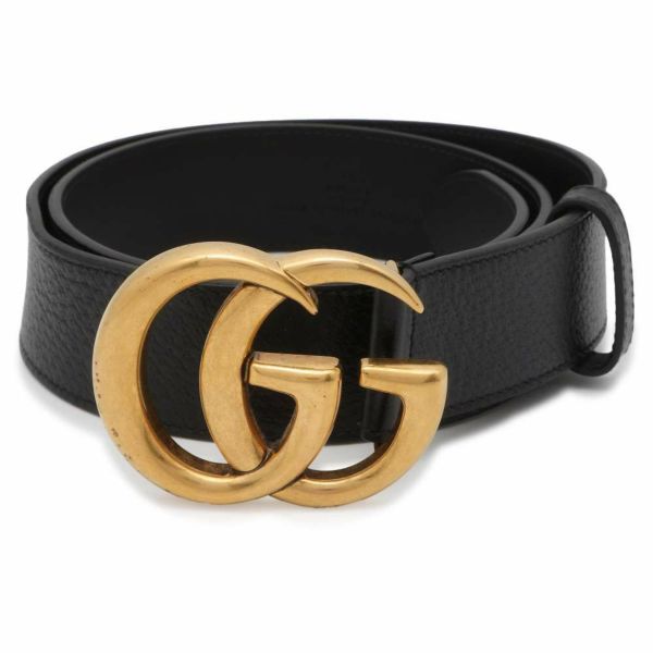 グッチ べルト ダブルG バックル レザー サイズ85 GUCCI メンズ 黒