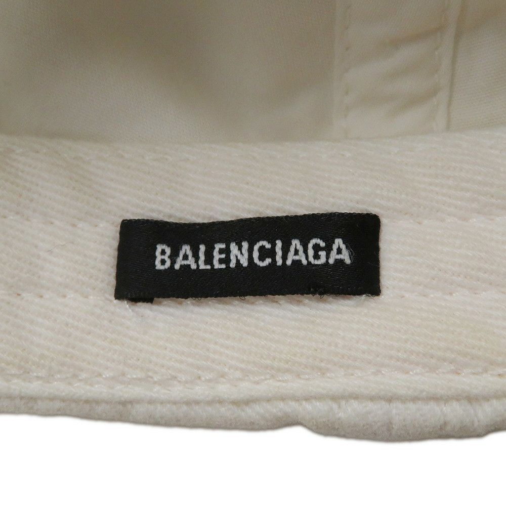 バレンシアガ キャップ コットン サイズL 680748 BALENCIAGA 帽子 白