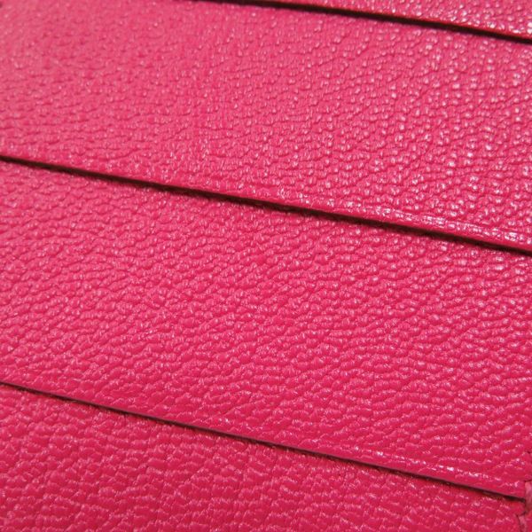 エルメス 長財布 ベアンスフレ マチ有り ローズティリアン/シルバー金具 オーストリッチ Y刻印 HERMES 財布