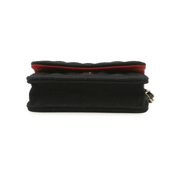 シャネル チェーンショルダーバッグ ココマーク マトラッセ ジャージ CHANEL ノベルティ 黒