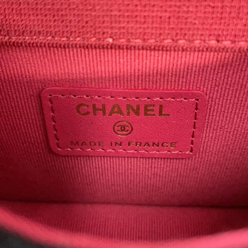 シャネル チェーンショルダーバッグ ココマーク マトラッセ ジャージ CHANEL ノベルティ 黒