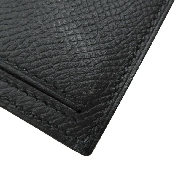 エルメス 長財布 ベアンスフレ マチ有り ブラック/ブラック金具 エプソン U刻印 HERMES 財布 モノクローム 黒