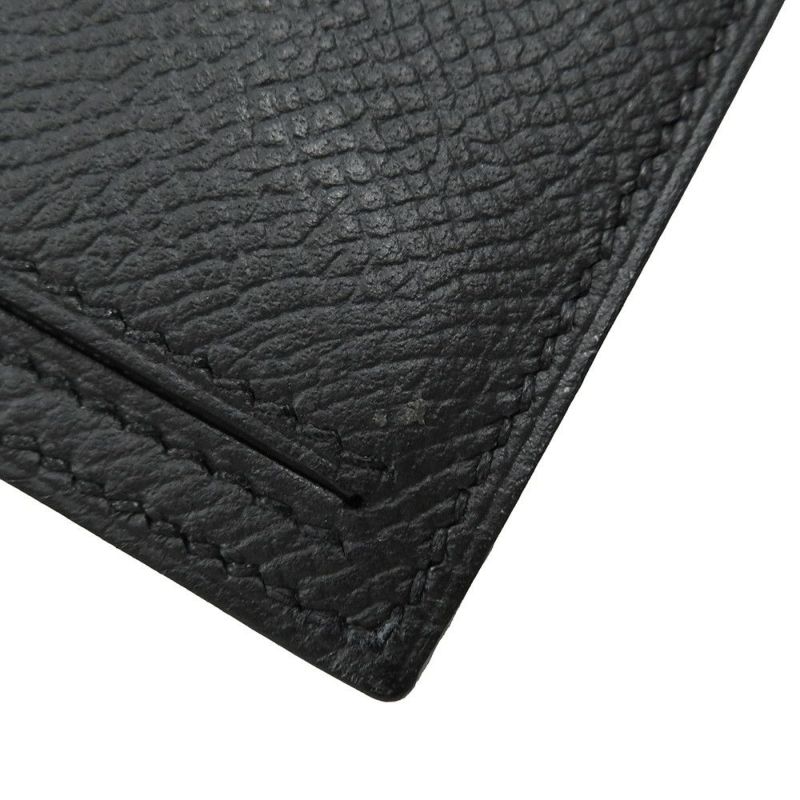 エルメス 長財布 ベアンスフレ マチ有り ブラック/ブラック金具 エプソン U刻印 HERMES 財布 モノクローム 黒