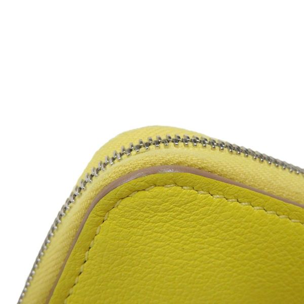 エルメス 長財布 アザップロング シルクイン ライム/シルバー金具 エバーカラー B刻印 財布