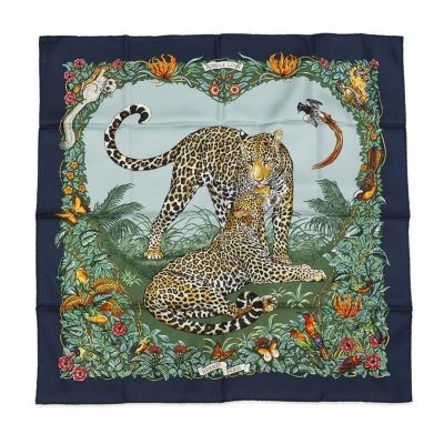 ✨超希少✨HERMES エルメス カレ45 JUNGLE LOVE シルク Hermes Scarf Carré 45 Jungle Love 100% Silk | 東京銀座の