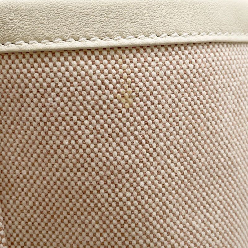 エルメス トートバッグ スティープル 25 エクリュ/ゴールド/ナタ/シルバー金具 トワルアッシュ / スイフト U刻印