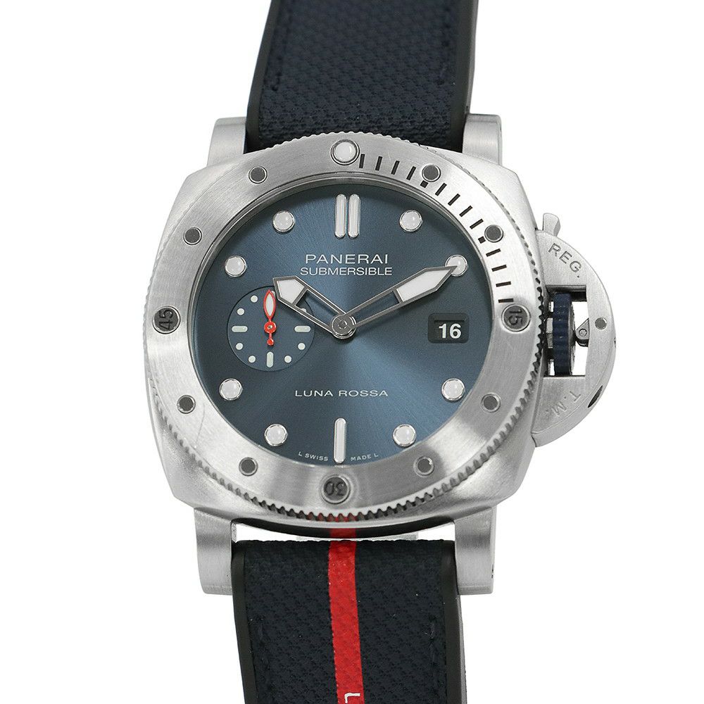 パネライ サブマーシブル クアランタ クアトロ ルナ・ロッサ Y番 PAM01391 PANERAI 腕時計 ブルー文字盤