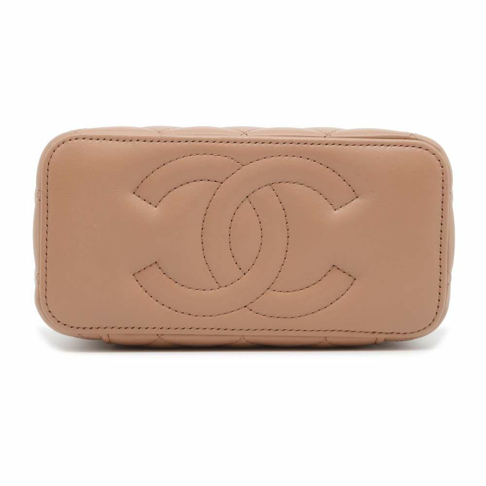 シャネル チェーンショルダーバッグ バニティケース ココマーク マトラッセ ラムスキン AP3044 CHANEL バッグ