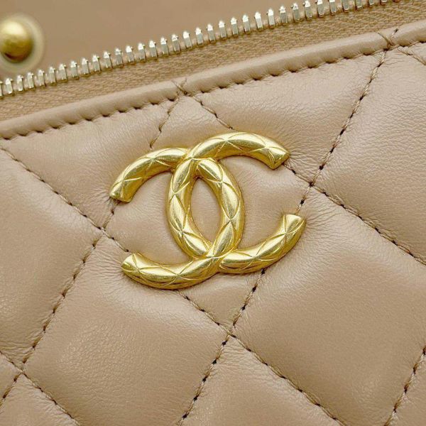 シャネル チェーンショルダーバッグ バニティケース ココマーク マトラッセ ラムスキン AP3044 CHANEL バッグ