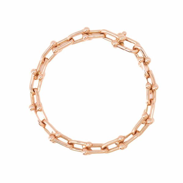 ティファニー ブレスレット ハードウェア スモール リンク ミディアムサイズ K18PG 60153082 Tiffany&Co. ジュエリー