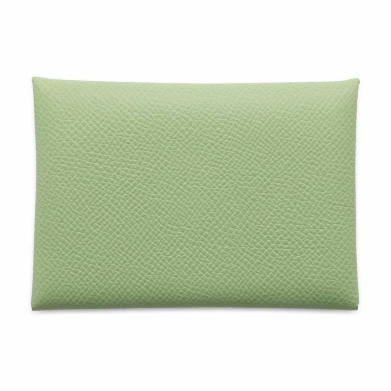 エルメス コインケース カルヴィ デュオ ヴェールクリケット/シルバー金具 ヴォーエプソン B刻印