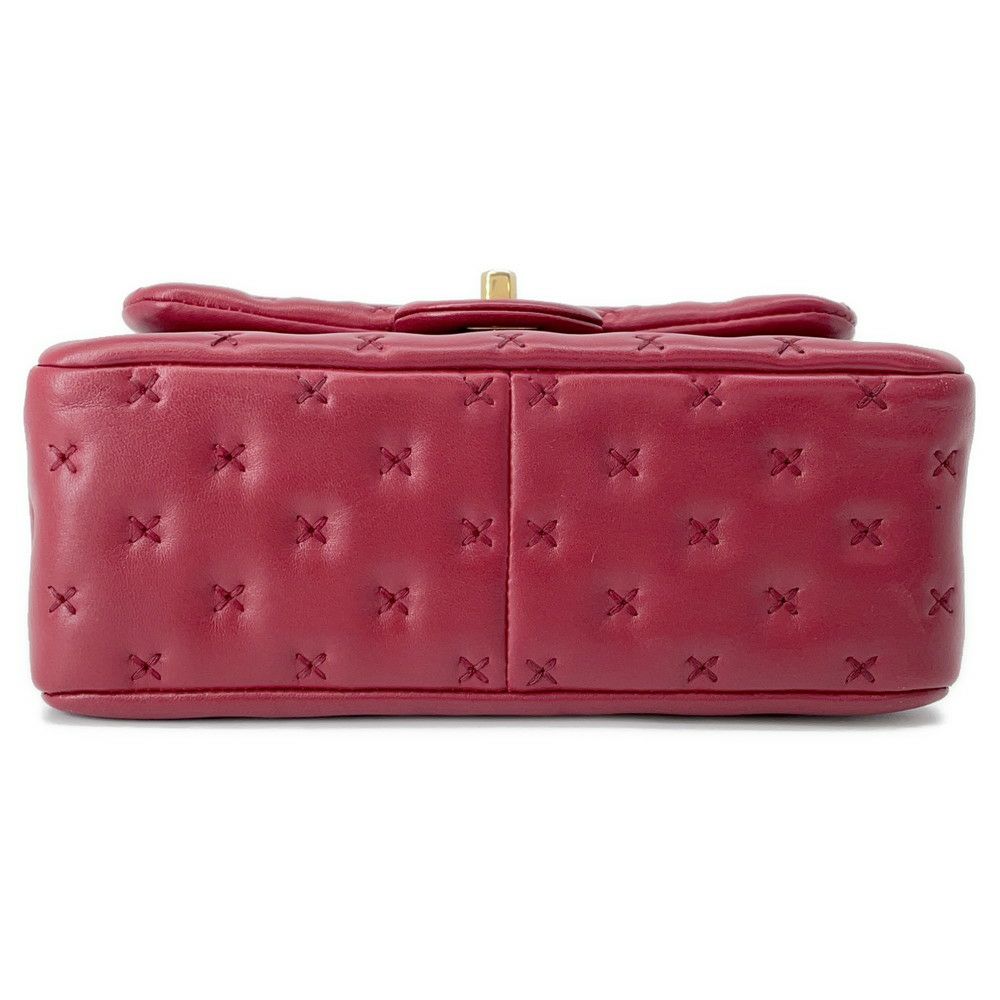 シャネル ハンドバッグ クロスステッチ ココマーク トップハンドル ラムスキン A98724 CHANEL  ショルダーバッグ