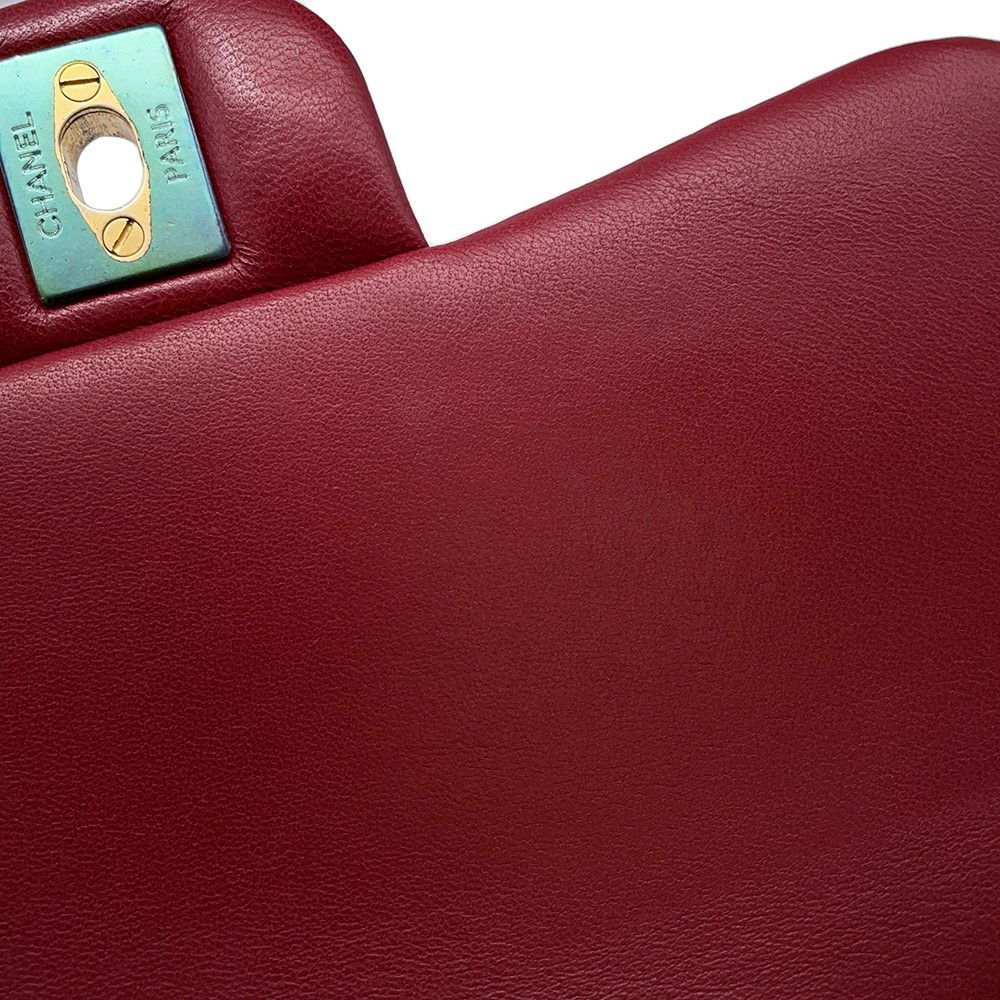 シャネル ハンドバッグ クロスステッチ ココマーク トップハンドル ラムスキン A98724 CHANEL  ショルダーバッグ