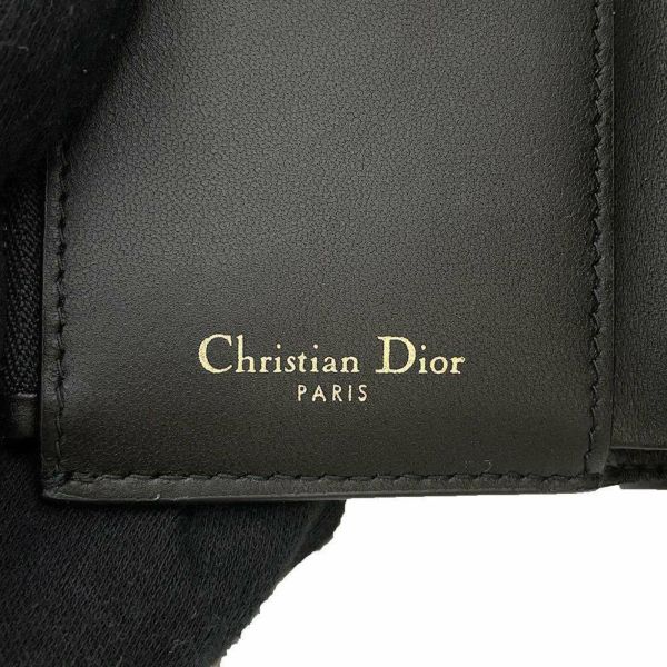 クリスチャン・ディオール 三つ折り財布 サドル ロータスウォレット S5652CBAA Christian Dior 黒