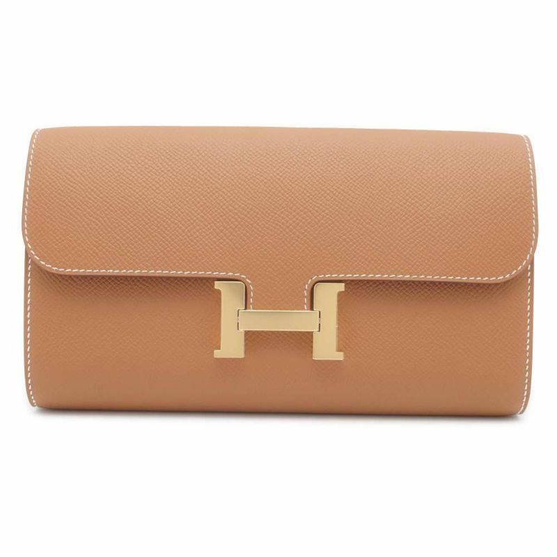 エルメス 長財布 コンスタンス トゥーゴー ロング ゴールド/ゴールド金具 ヴォーエプソン B刻印 財布