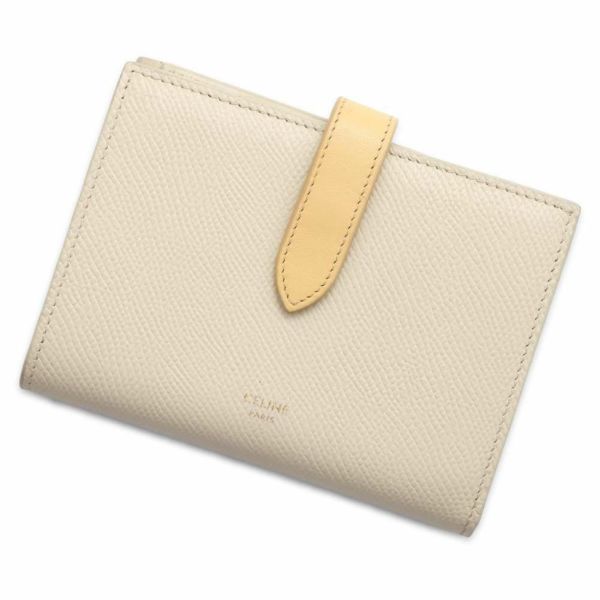 セリーヌ 二つ折り財布 ストラップ ウォレット ペブル ミディアム 10B643 CELINE 財布