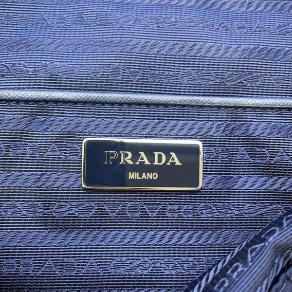 プラダ トートバッグ ロゴ ナイロン PRADA バッグ ネイビー