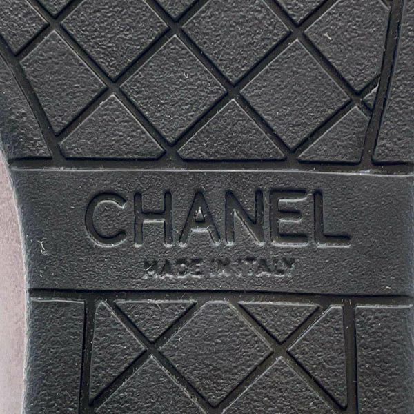 シャネル スニーカー レースアップシューズ パテント レディースサイズ37 CHANEL 靴