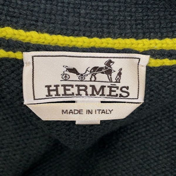 エルメス カーディガン タングラム ストライプ カシミヤ メンズサイズXL HERMES アパレル