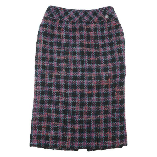 シャネル スカート ツイード ココマーク ウール レディースサイズ36 P73672 CHANEL ボトムス 黒