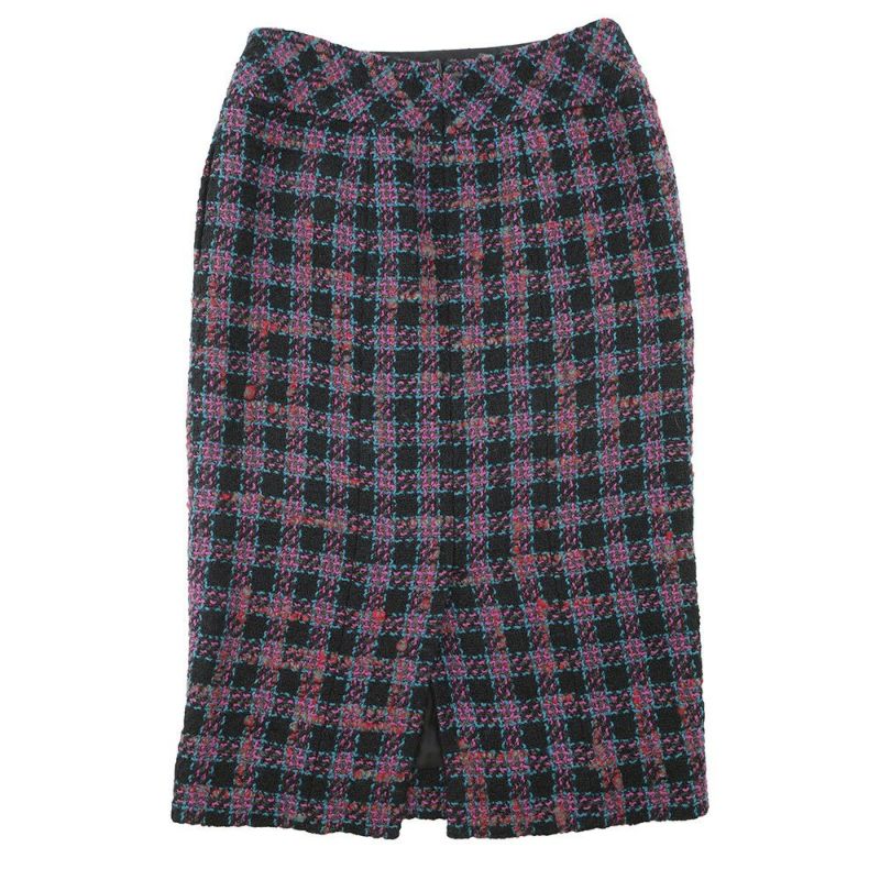 シャネル スカート ツイード ココマーク ウール レディースサイズ36 P73672 CHANEL ボトムス 黒