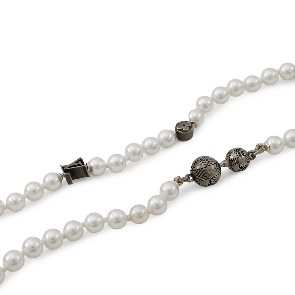 ルイヴィトン ネックレス モノグラム スリム パール フェイクパール M02235 LOUIS VUITTON メンズ アクセサリー