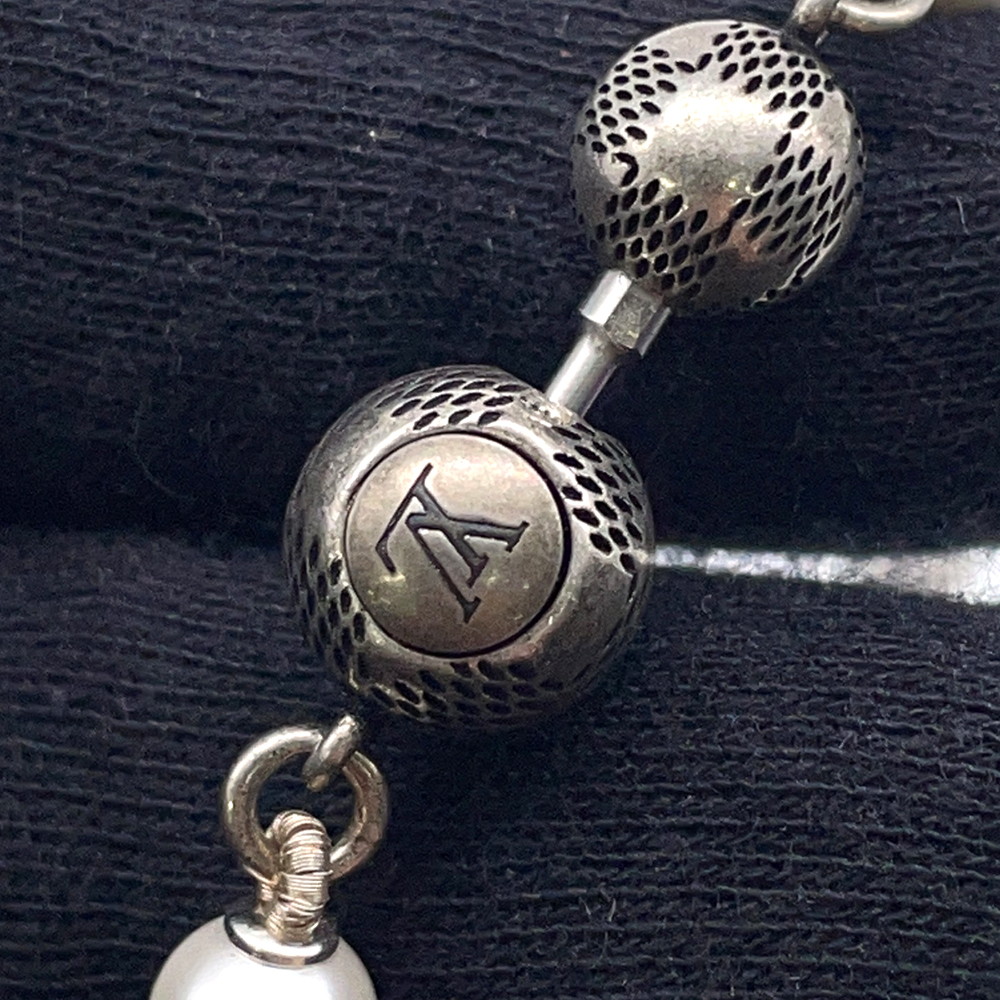 ルイヴィトン ネックレス モノグラム スリム パール フェイクパール M02235 LOUIS VUITTON メンズ アクセサリー