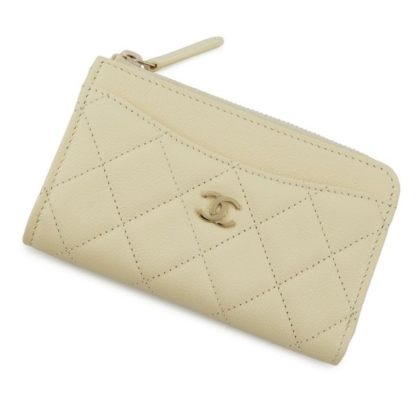 シャネル コインケース マトラッセ ココマーク キャビアスキン AP3179 フラグメント カードケース