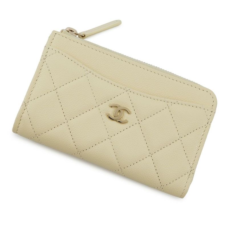 シャネル コインケース マトラッセ ココマーク キャビアスキン AP3179 フラグメント カードケース