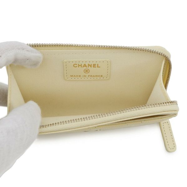 シャネル コインケース マトラッセ ココマーク キャビアスキン AP3179 フラグメント カードケース