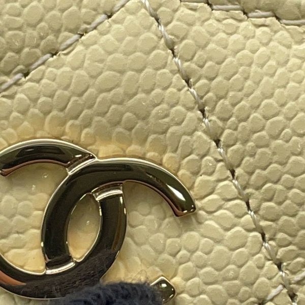 シャネル コインケース マトラッセ ココマーク キャビアスキン AP3179 フラグメント カードケース