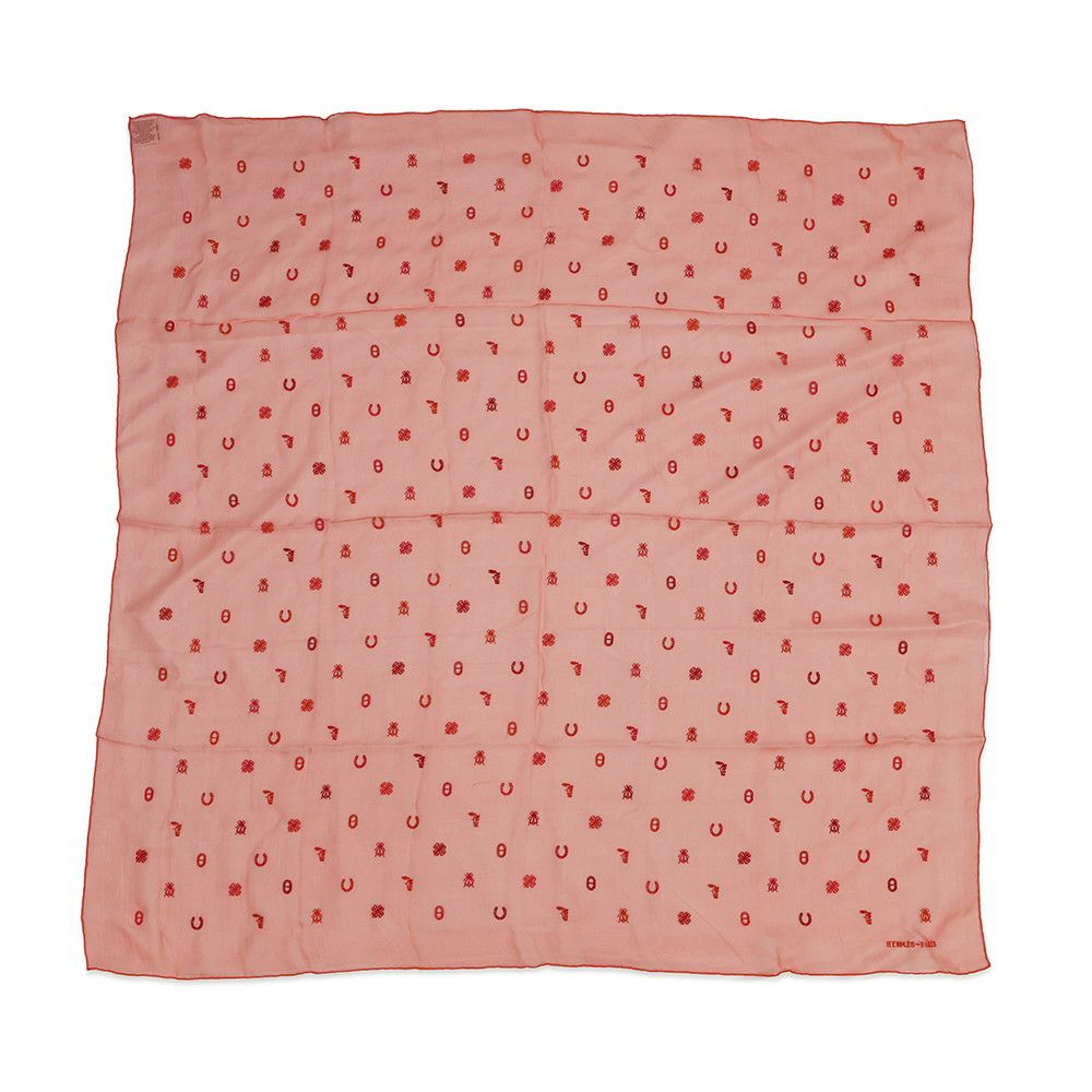 エルメス スカーフ カレ100 マルチチャーム Multicharms 刺繍 シルク HERMES