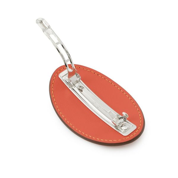 エルメス バレッタ エブリンPM オランジュ・フィールド/シルバー金具 スイフト HERMES ヘアアクセサリー