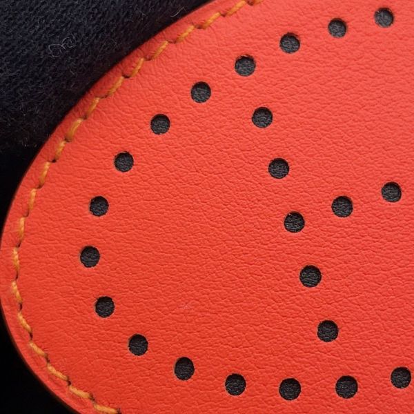 エルメス バレッタ エブリンPM オランジュ・フィールド/シルバー金具 スイフト HERMES ヘアアクセサリー