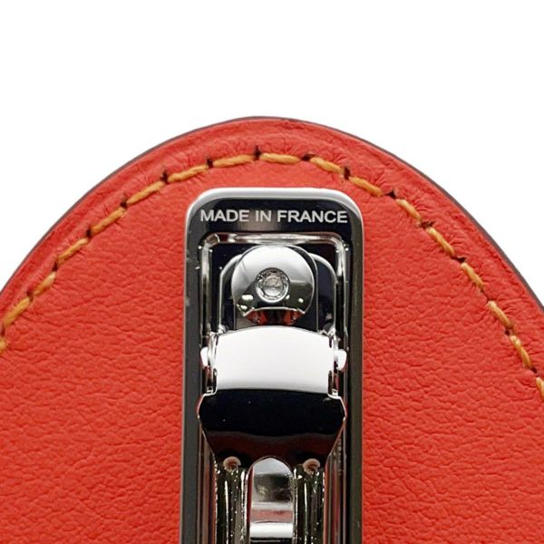 エルメス バレッタ エブリンPM オランジュ・フィールド/シルバー金具 スイフト HERMES ヘアアクセサリー