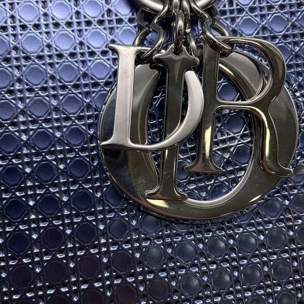 クリスチャン・ディオール ハンドバッグ レディディオール マイクロカナージュ ミディアム メタリック Christian Dior 2wayショルダー