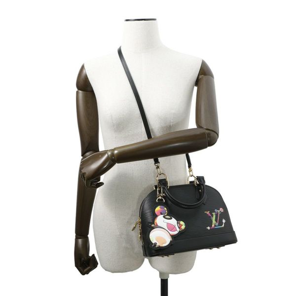 ルイヴィトン ハンドバッグ エピ LV × TM アルマ BB M13670 ヴィトン バッグ 村上隆コラボ 黒 ブラック 2wayショルダー