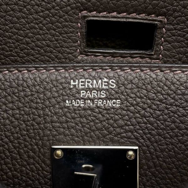 エルメス ハンドバッグ オータクロア40 マカサー/シルバー金具 トゴ C刻印 HERMES バッグ