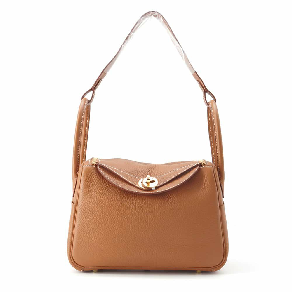 エルメス ハンドバッグ リンディ26 ゴールド/ゴールド金具 トリヨンクレマンス W刻印 2wayショルダー